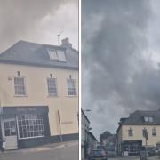 A fire has broken out behind the Golden House restaurant in Axminster