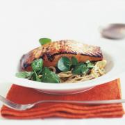 RECIPE: Crisped Salmon with Watercress and Soba Noodles
