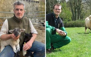 West Dorset farmers Cameron Farquharson (L) and James Bowditch (R)