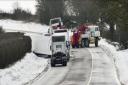 The A37 was shut in both directions after a lorry overturned taken by Graham Hunt Photography