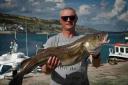 GOOD COD: Mike Rogers with an 18lb 8ozs cod, a new Lyme Regis SAC record