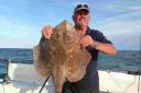 BILLY’S CATCH: Billy Short with his thornback ray of 106 per cent of specimen