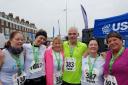Becky Masters (second from left)with some of the Up and Running Ladies club and supporter David