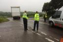 Dorset police at the scene of the incident in Rodden