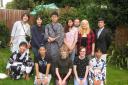Young British and Japanese members of the exchange programme at the welcome event in Bridport