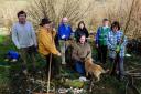 DIGGING IN: The working party on Allington Hill, Bridport