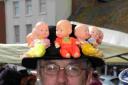 HEY BABY: David Partridge with his doll hat