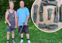 Martin Turner and his son Rhys found the axe heads whilst metal detecting near Dorchester