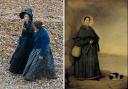 Kate Winslet as Mary Anning and Saoirse  Ronan in west Dorset-filmed Ammonite and, right, the real Mary Anning