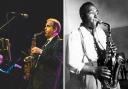 Saxophonist Neil Maya and, right, Charlie Parker