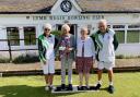 Children's charity Butterflies receive a cheque from Lyme Regis Bowling Club