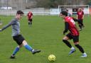 Toby Diaz, right, scored his first Bridport goal in the 2-2 draw