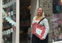 Rebecca at paper Bird is the latest business to join the reusable bag scheme in Lyme Regis