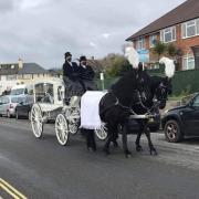The money raised via the fundraiser was able to provide Rhys with a 'fairytale' funeral - complete with a horse and cart Picture: Dan Perrett