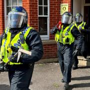Dorset Police carrying out a raid earlier in the year as part of Operation Viper. Picture: Dorset Police