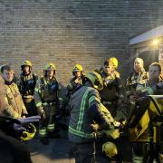 Firefighters from Bridport and Beaminster carry out a training exercise at the Electric Palace Picture: Bridport Fire Station