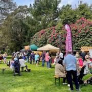 A previous food fair at Abbotsbury Subtropical Gardens