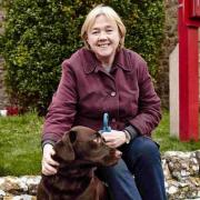 Pauline Quirke and Bailey, her labrador