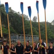 ROWING ON: Esther Stone, second left, and Tim Girling, second right, are part of the Team GB squad in the 2018 Atlantic Challenge