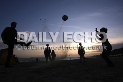 Football on the beach, bournemouth.