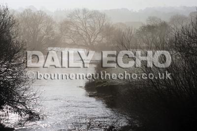  Frosty conditions  across Bournemouth and east Dorset.  The River Stour at Wimborne.  