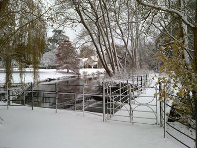 Snow at Canford School. It’s a real picture postcard, taken in by Philippa Scudds.
