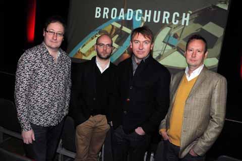 Sneak preview of ITV drama Broadchurch held at Bridport Arts Centre - Chris Chibnall (Writer), Richard Stokes (Producer), James Strong (Director) and Editor Mike Jones (Editor) at Bridport Arts Centre on February 6, 2013. Picture: Graham Hunt.
