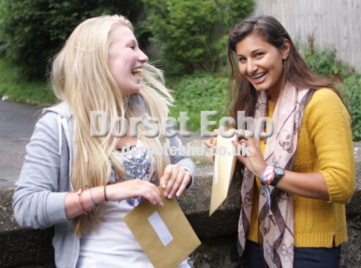 A level results 2013
Woodroffe results
Hannah Verity and Lisa Seargent are pleased