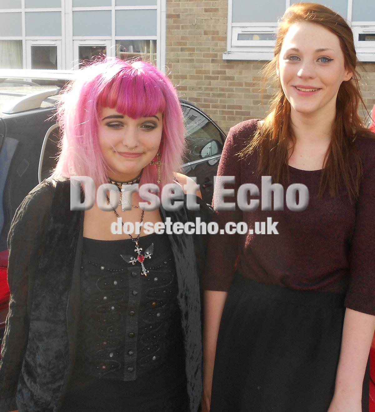 Beaminster GCSE students Nicky Hendrick and Kirsty Rendell August 2013