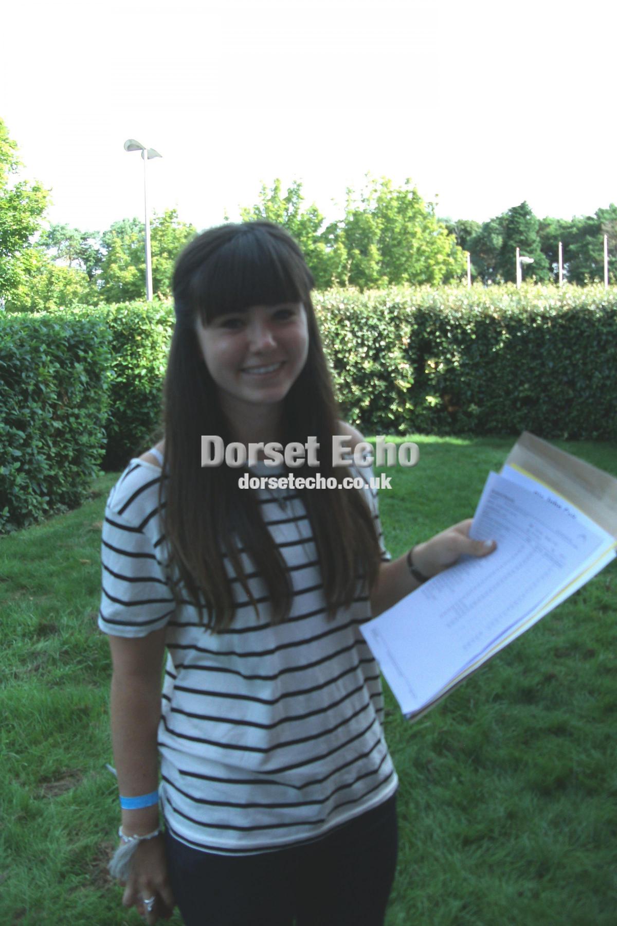 GCSE resultsGCSE results August 22, 2013.
Sir John Colfox School, Bridport
Photo: Anne Bell
 Gemma Teal, delighted with her maths grade
