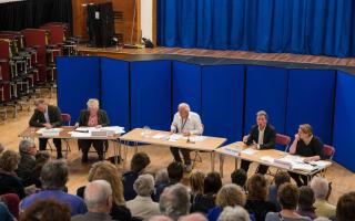 CANDIDATES: West Dorset election hopefuls discussed human rights. MUST CREDIT PETER WILES