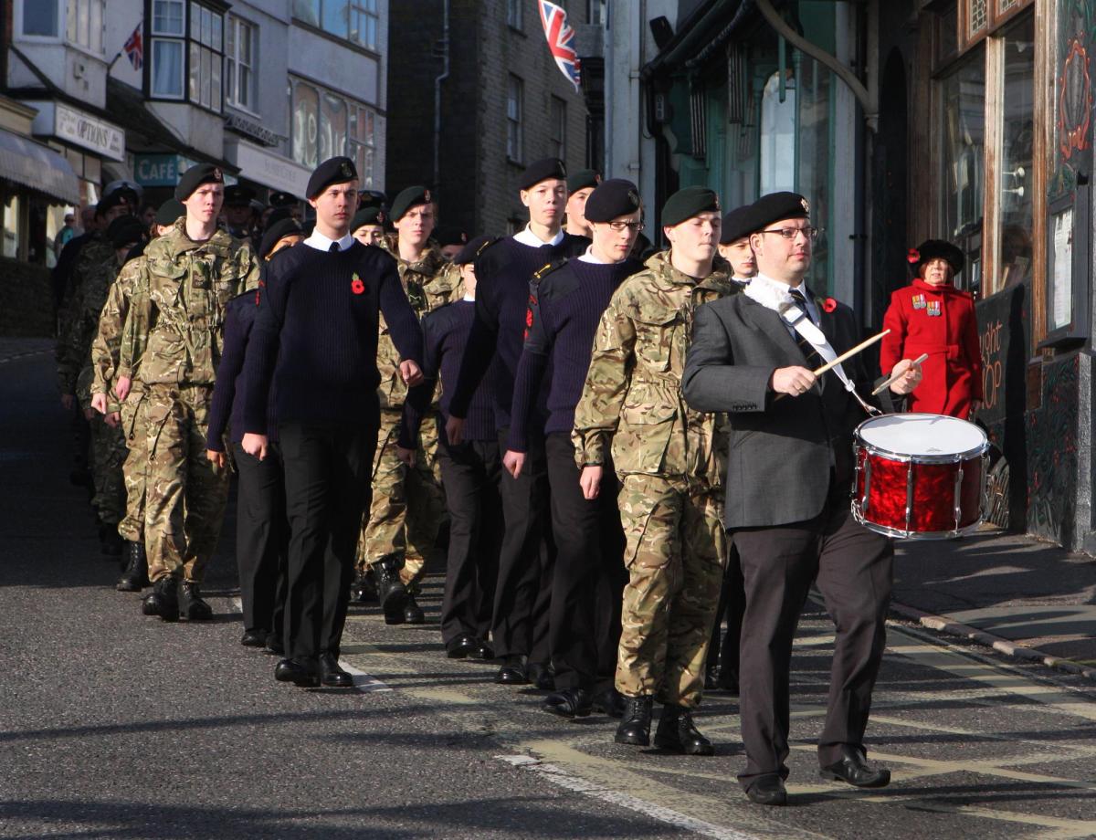Crowds lined the streets of Bridport, Beaminster and Lyme Regis for a very special Remembrance Day marking the centenary of the start of World War I. November 9, 2014. Pictures by Maisie Hill, Rob Quincey and Neil Barnes