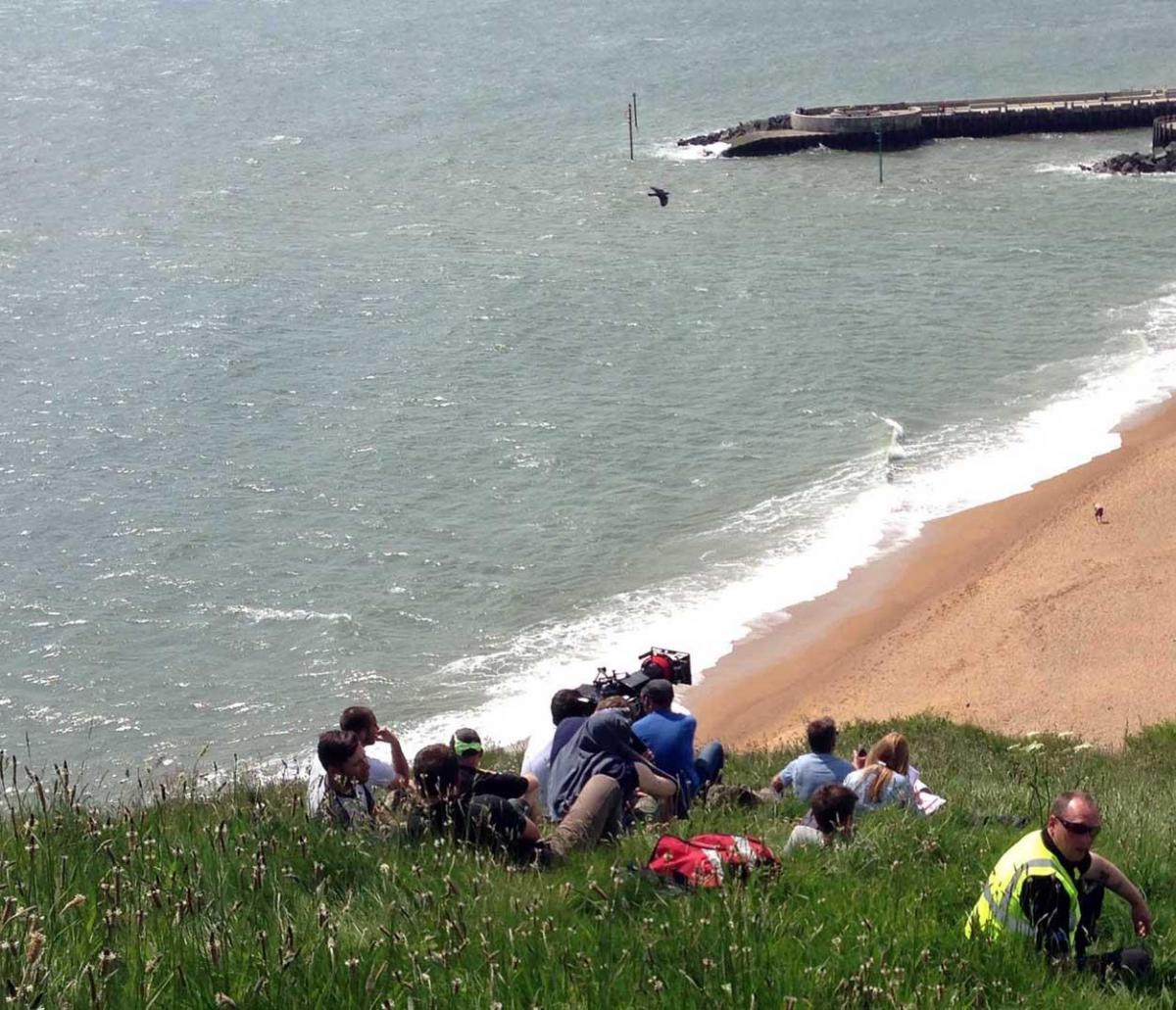 The cast of Broadchurch 2015 filming around West Dorset. 
