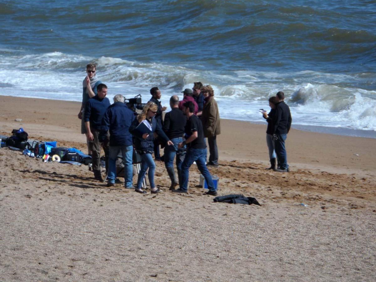 The cast of Broadchurch 2015 filming around West Dorset. 