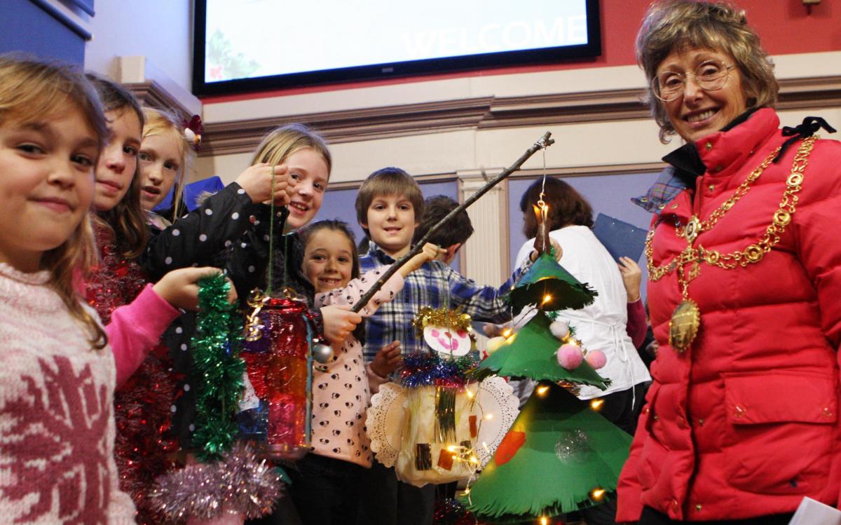 Lyme Regis Christmas Lights switch on 2014. Pictures Maisie Hill