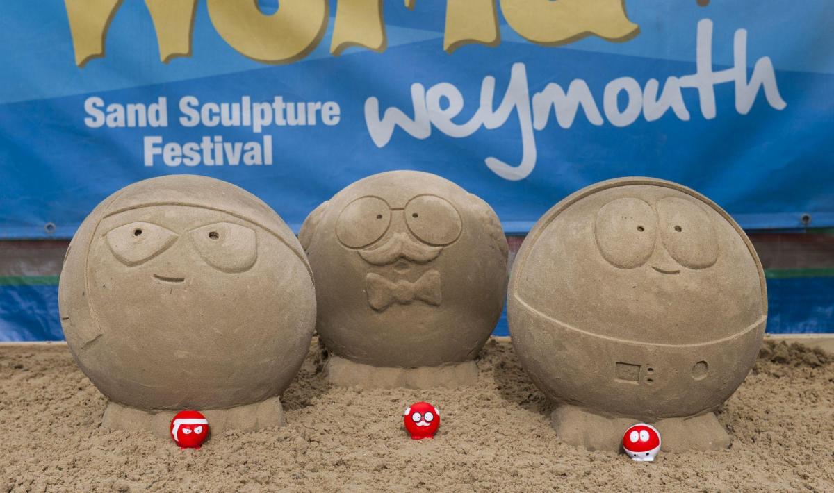 Weymouth's Sandworld welcomes some new additions for Red Nose Day 2015.