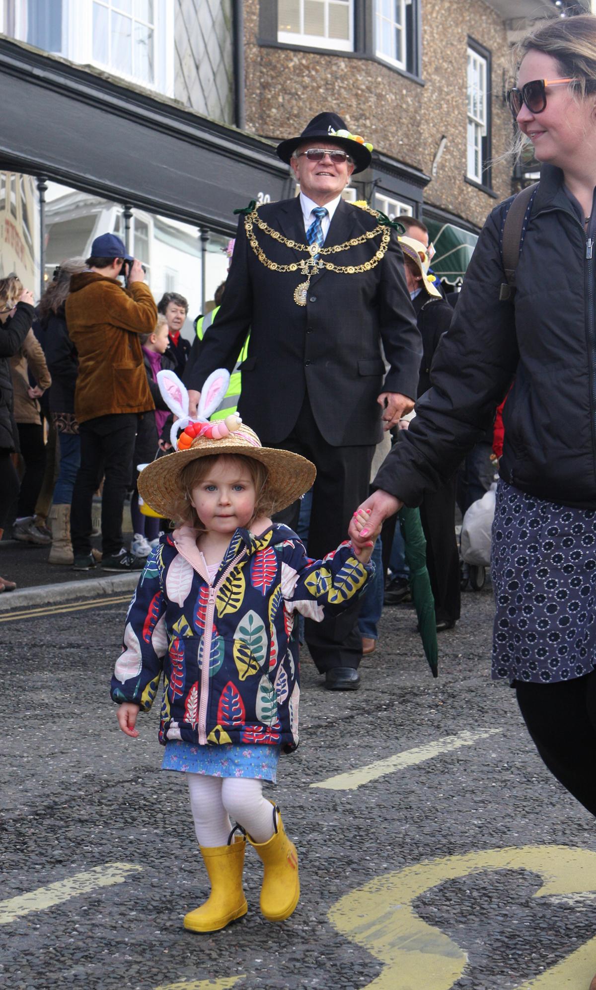 A youngster taking part in the Easter parade Picture: MAISIE HILL