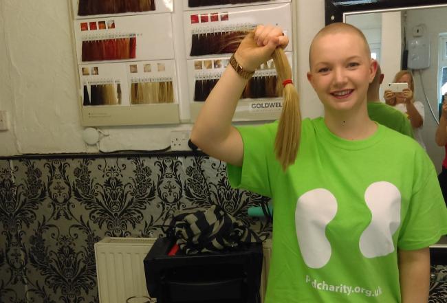 COLDER: Laura Lovelace raising money for the PKD kidney charity by having her hair shaved
