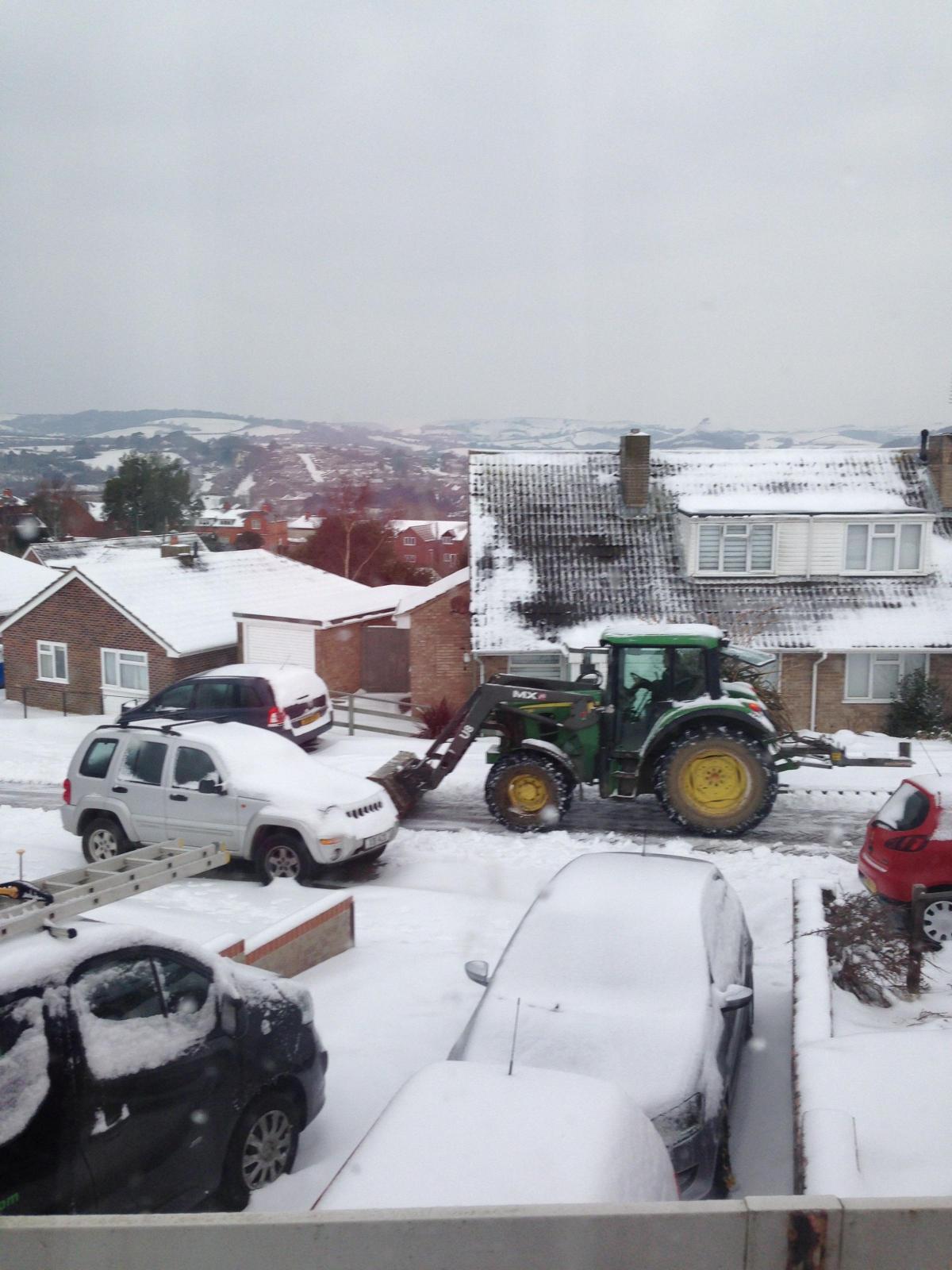 A farmer helping out his neighbours. Picture: Ruth Traquair
