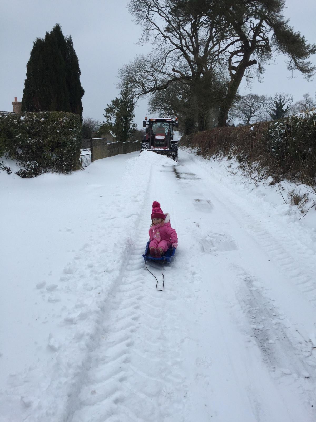 Helping to keep lanes clear. Picture: Evelyn Hooper