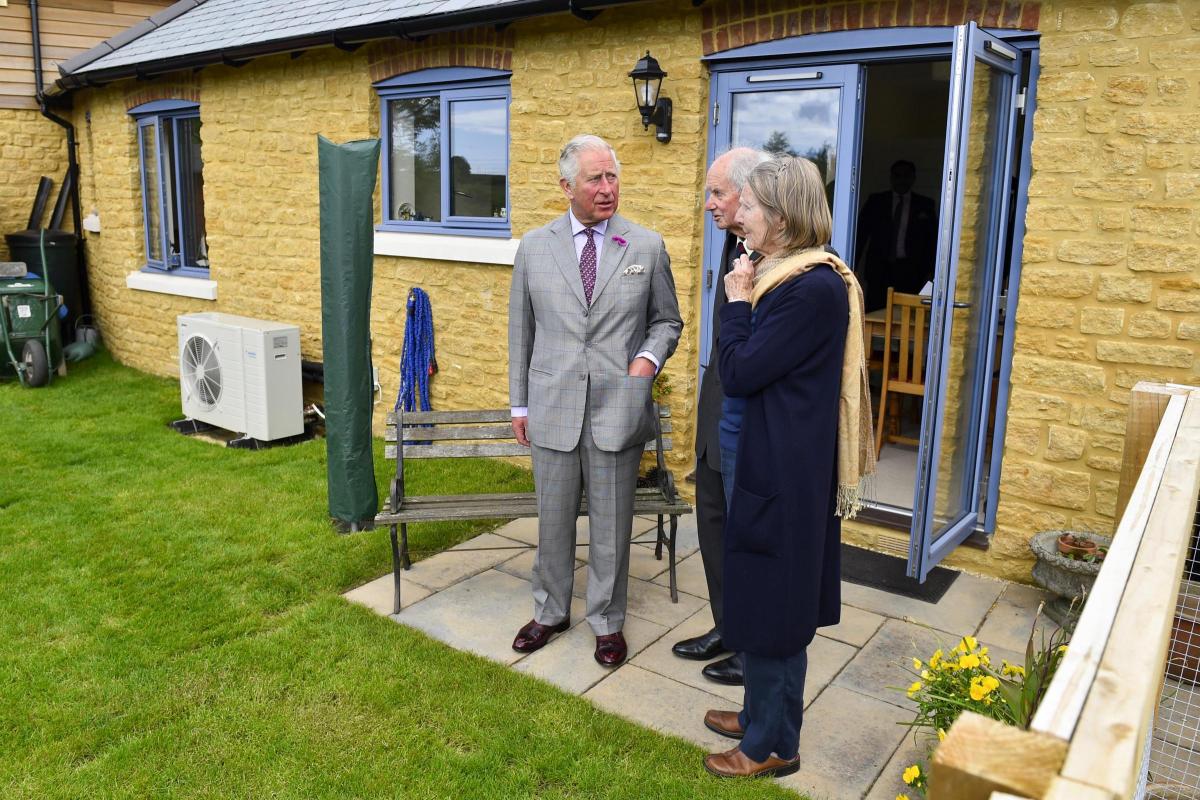 Prince Charles visits housing development in Powerstock