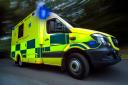 A motorcyclist was taken to hospital for injuries that are believed to be serious but not life-threatening