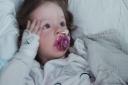 Two-year-old Lara Symes suffered a stroke on Saturday morning