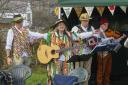 Wyld Morris performing at the Wassailing at Bridport Community Orchard. 16th January 2022.  Picture Credit: Graham Hunt Photography