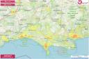 Japanese knotweed Dorset heatmap 2023