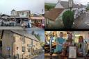 Harbour Inn, in Lyme Regis (top left), Spyway Inn, in Askerwell (top right), White Lion in Broadwindsor (bottom left) and the owners of The Woodman Inn collecting an award in Bridport (bottom right)