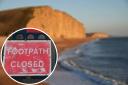 The coast path from West Bay to Burton Bradstock has been closed