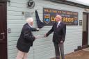 Cllr David Sarson, Mayor of Lyme Regis unveiled a plaque outside the clubhouse