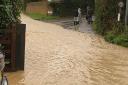 Flooding on Seahill Lane, Chideock