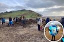 Around 100 people joined a week-long cleanup of Charmouth Beach